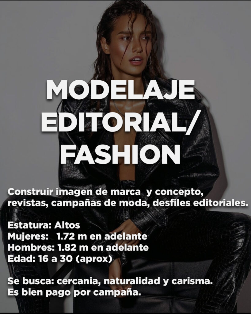 Modelaje Editorial y Fashion